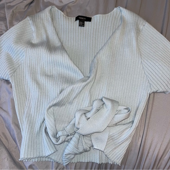 Cropped Wrap Shirt - Picture 1 of 2